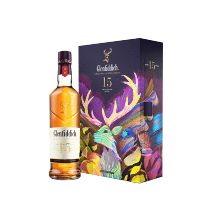 Glenfiddich 15 years - Giftpack met Flask 70cl