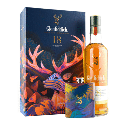 Glenfiddich 18 Year Old - Hip Flask Gift Pack