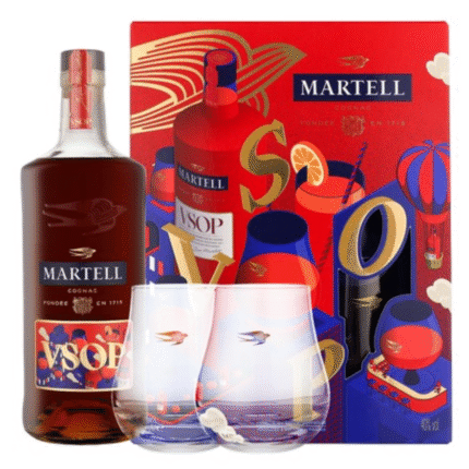Martell VSOP 70 cl + 2 Glasses