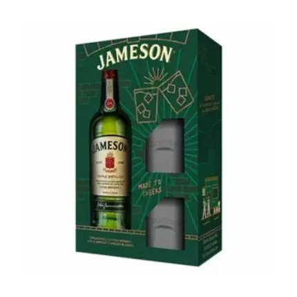 JAMESON  IRISH WHISKY 70 CL  WITH 2 GLASSES